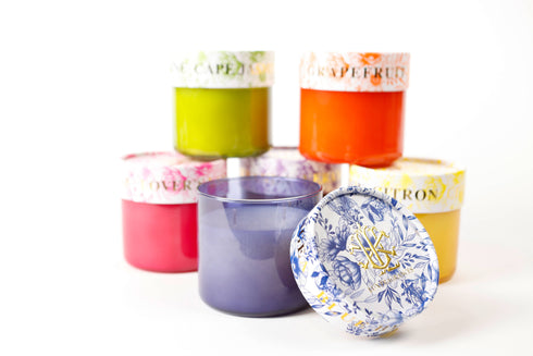 GRAPEFRUIT 2 WICK CANDLE WITH DECORATIVE LID